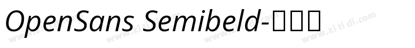 OpenSans Semibeld字体转换